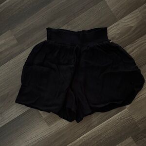 PINK Victoria's Secret Black High-Waist Flow Shorts